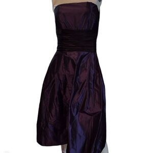 Siri Women's Strapless Dress Party Cocktail Made in USA Black Purple Size 4